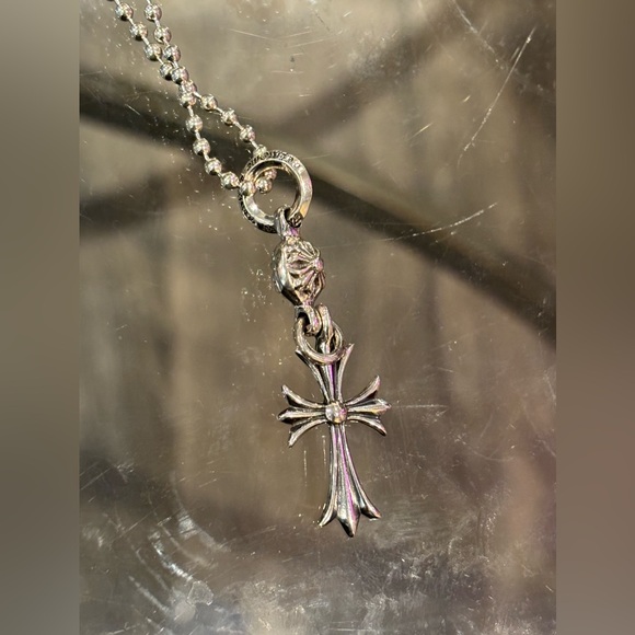 Authentic Chrome Hearts Baby Fat tiny Cross Ball Necklace - Picture 9 of 12